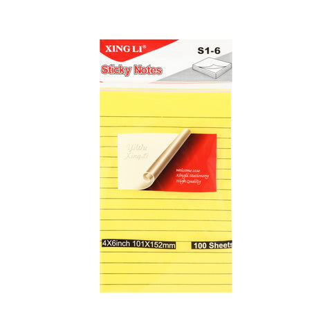 Xing Li Yellow Sticky Notes (101x152mm)