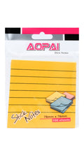 Aopai Assorted Lined Sticky Notes – 76x76mm