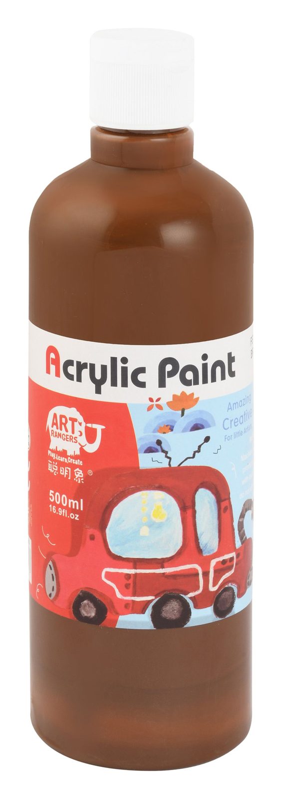 Acrylic Paint Bottle 500 ml – Black, 908