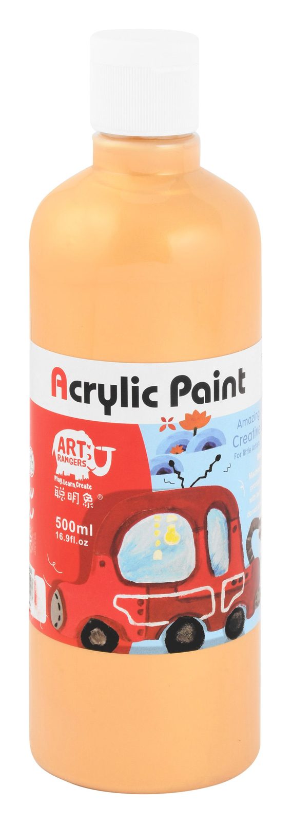 Acrylic Paint Bottle 500 ml – Black, 908