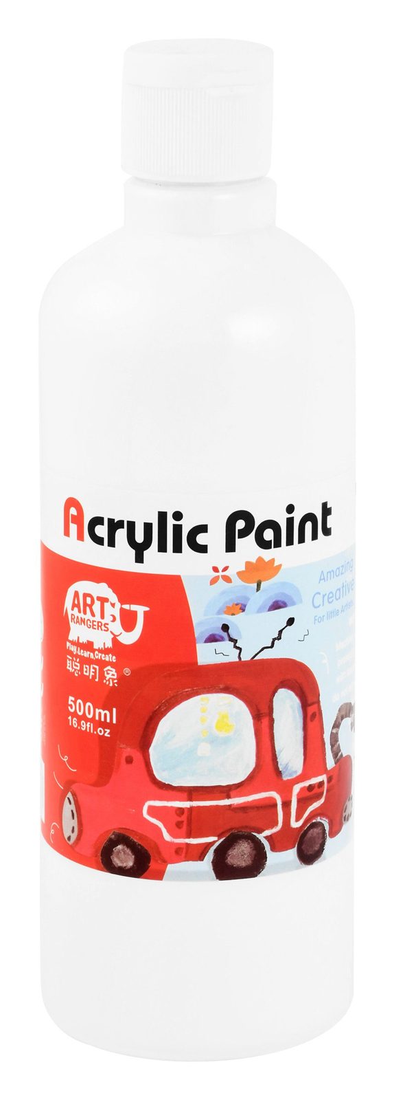 Acrylic Paint Bottle 500 ml – Black, 908