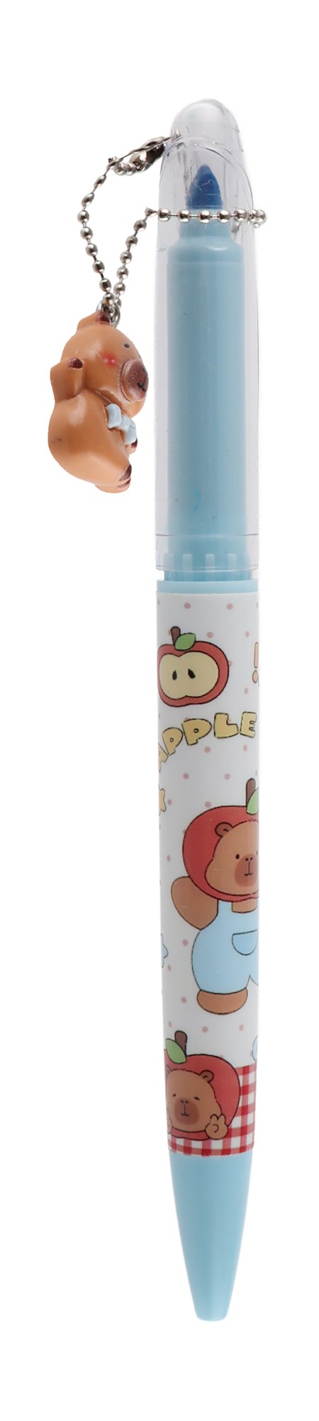 2in1 0.7mm Pink Ink Marker & Blue Ink Pen with Teddy Bear Shaped Tip
