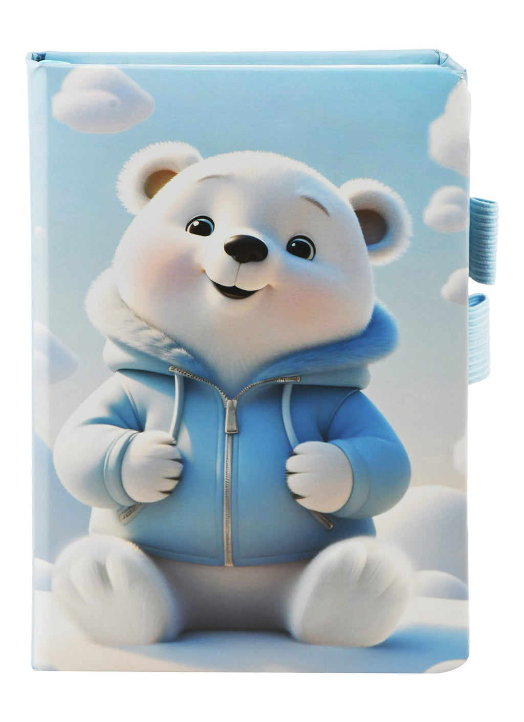 Teddy Bear Hardcover Notebooks with Pen Holder – 6 Pack, 80 Sheets, Ruled