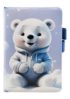 Teddy Bear Hardcover Notebooks with Pen Holder – 6 Pack, 80 Sheets, Ruled