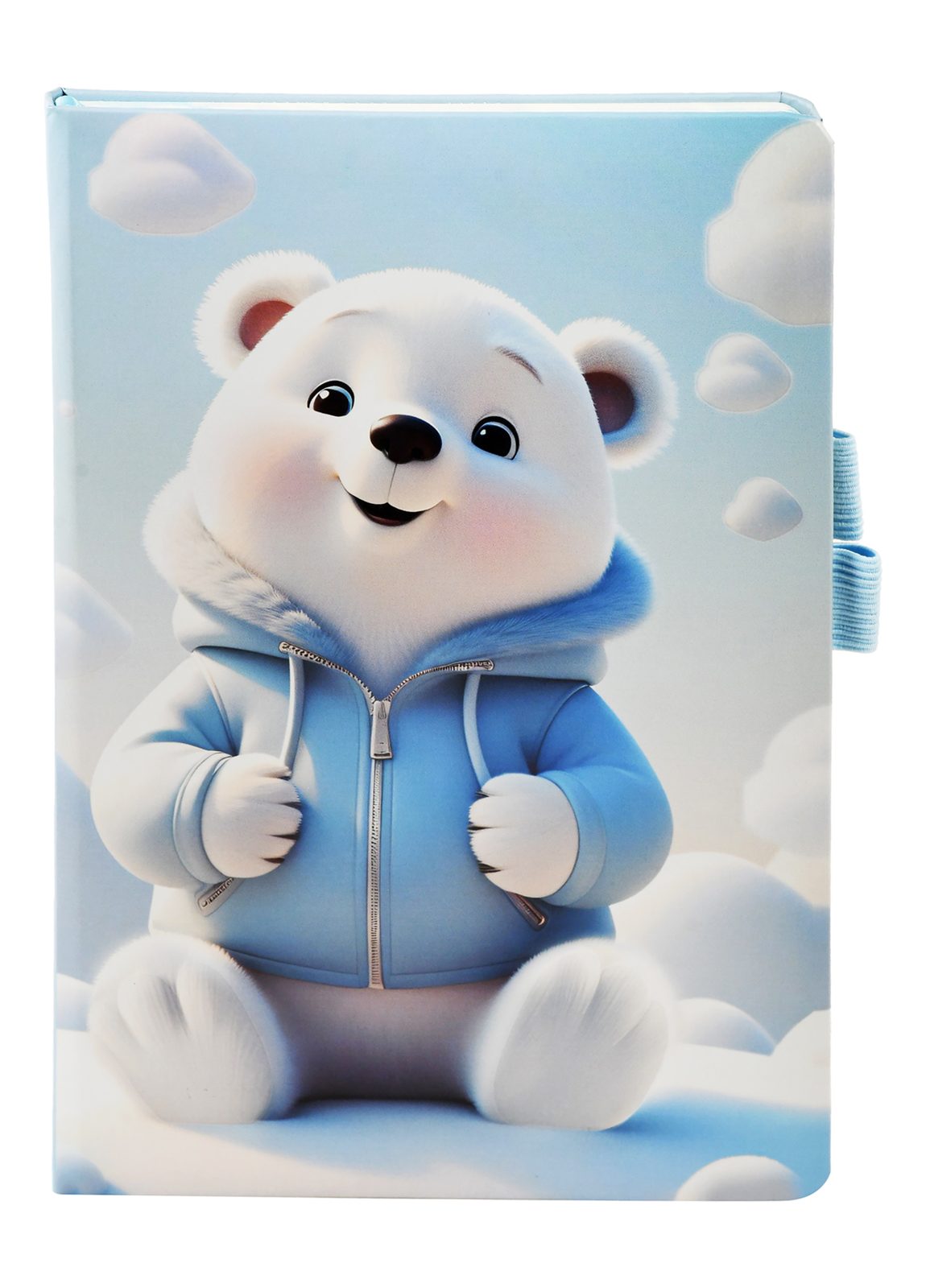 Teddy Bear Notebook with Pen Holder – 80 Sheets, Ruled