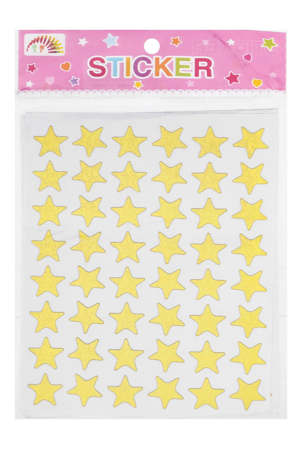 Gold Star Shaped Stickers