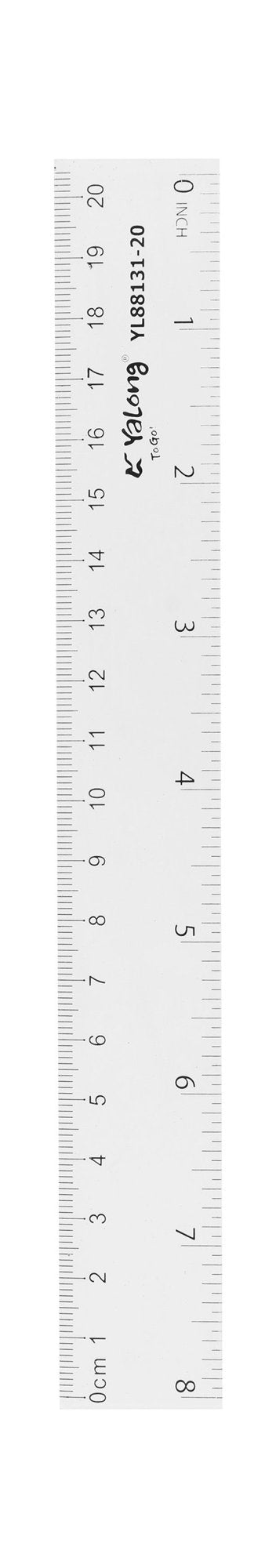 Yalong 20cm White Plastic Ruler