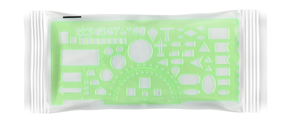 Green Circle Plastic Stencil Ruler