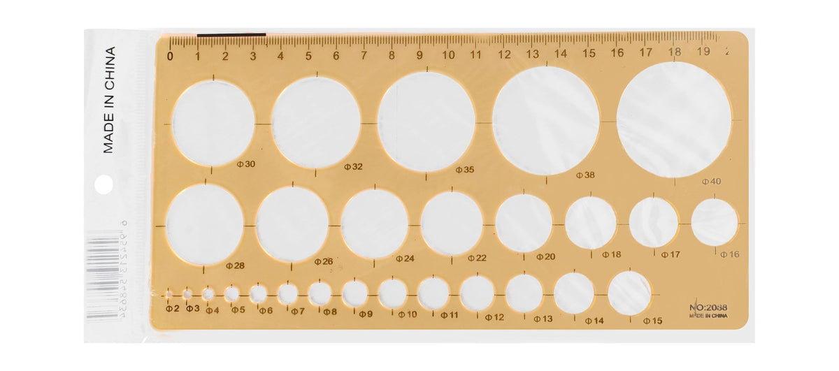 Green Circle Plastic Stencil Ruler