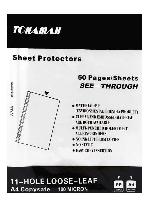 U-Shape Sheet Protectors – 100 Micron