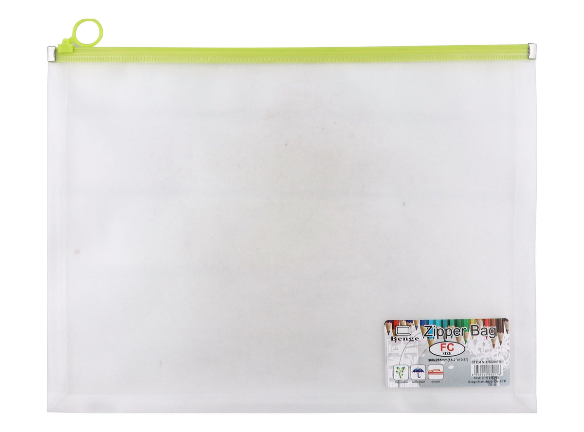 Benge Green Zip Bag – 360x265mm