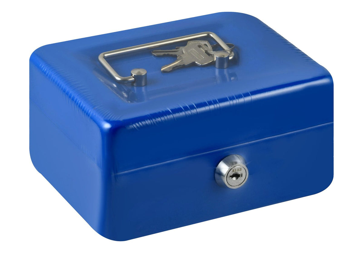 Kids Metal Money Safe 6 in – Blue
