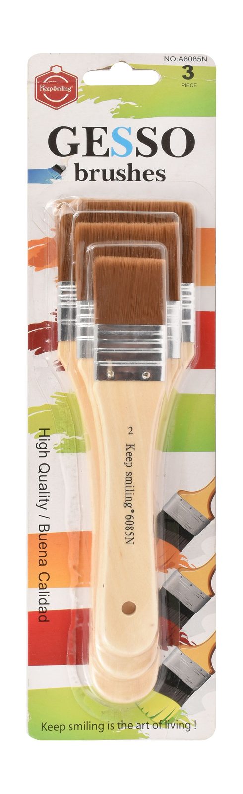 Wide Brush Set – 3 Pieces, Ivory, HM8-117