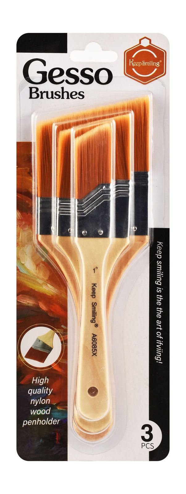 Wide Angled Brush Set – 3 Pieces, Ivory
