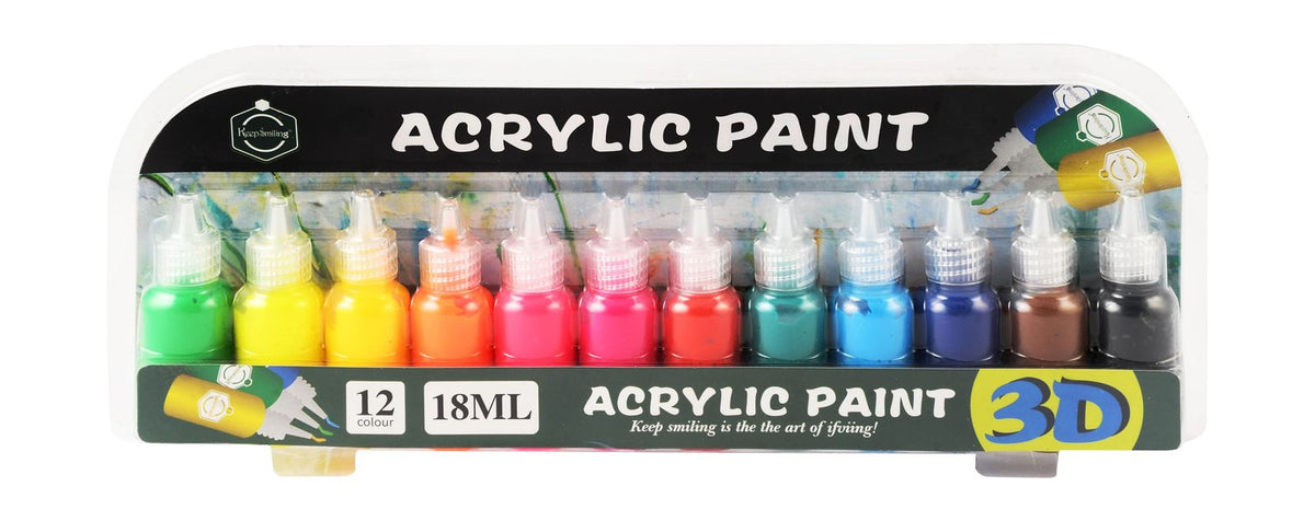Fluorescent Acrylic Paint Set, 7018