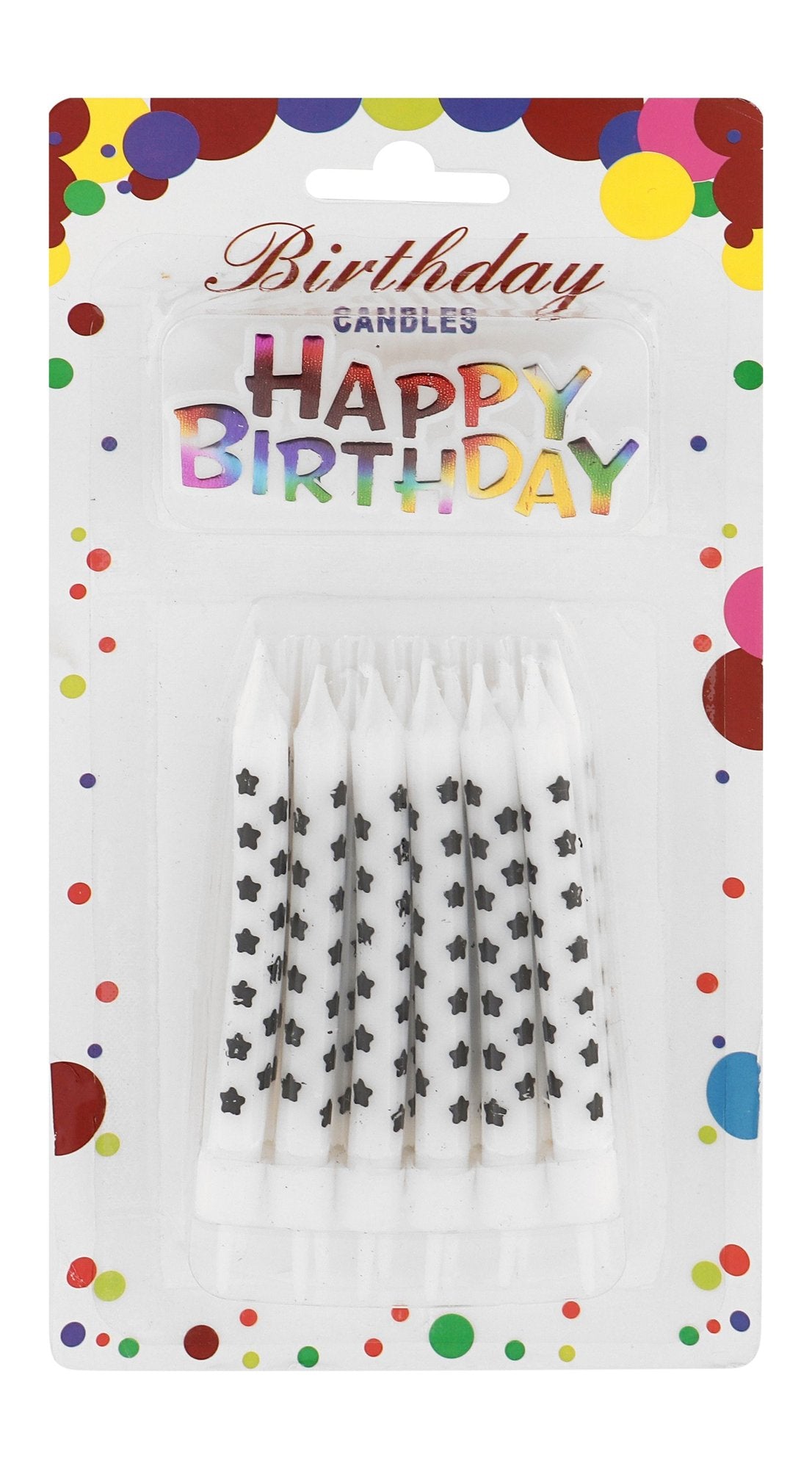 Happy Birthday Assorted Party Candles with Holders