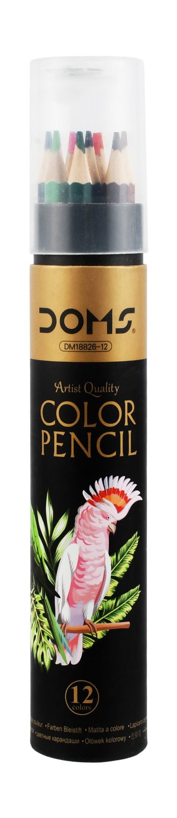 DOMS Wooden Colored Pencils – 12 Colors, No. 118826