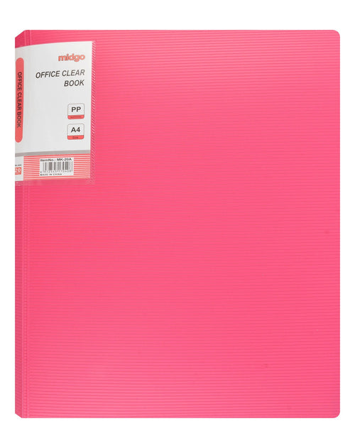 Midgo A4 Pink Clear Book