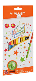 Y-Plus Dual-Ended Colored Pencils – 12 Pencils, 24 Colors