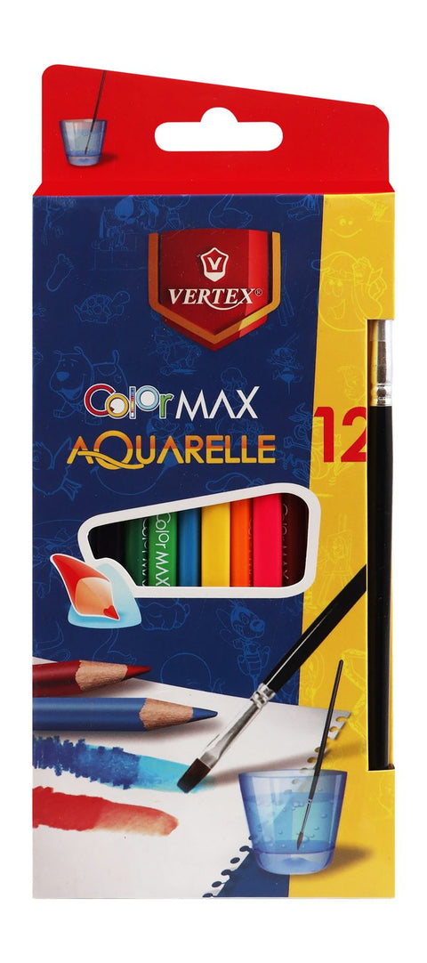 Vertex Watercolor Pencils – 12 Colors + Brush