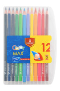 Vertex Satin Long Wooden Colored Pencils – 12 Colors, VS-0417