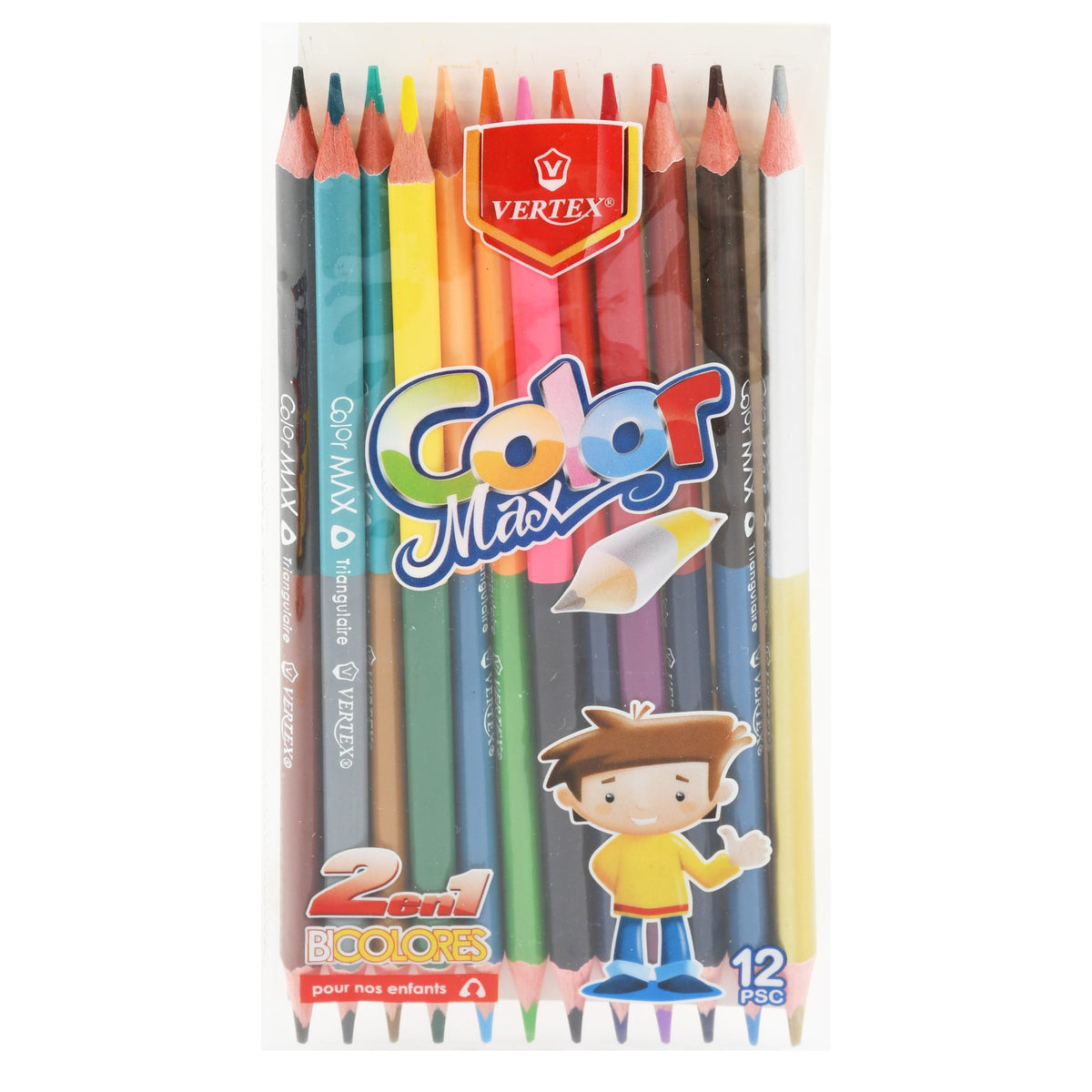 Assorted Classic Neon Color Pencils – 12 Colors