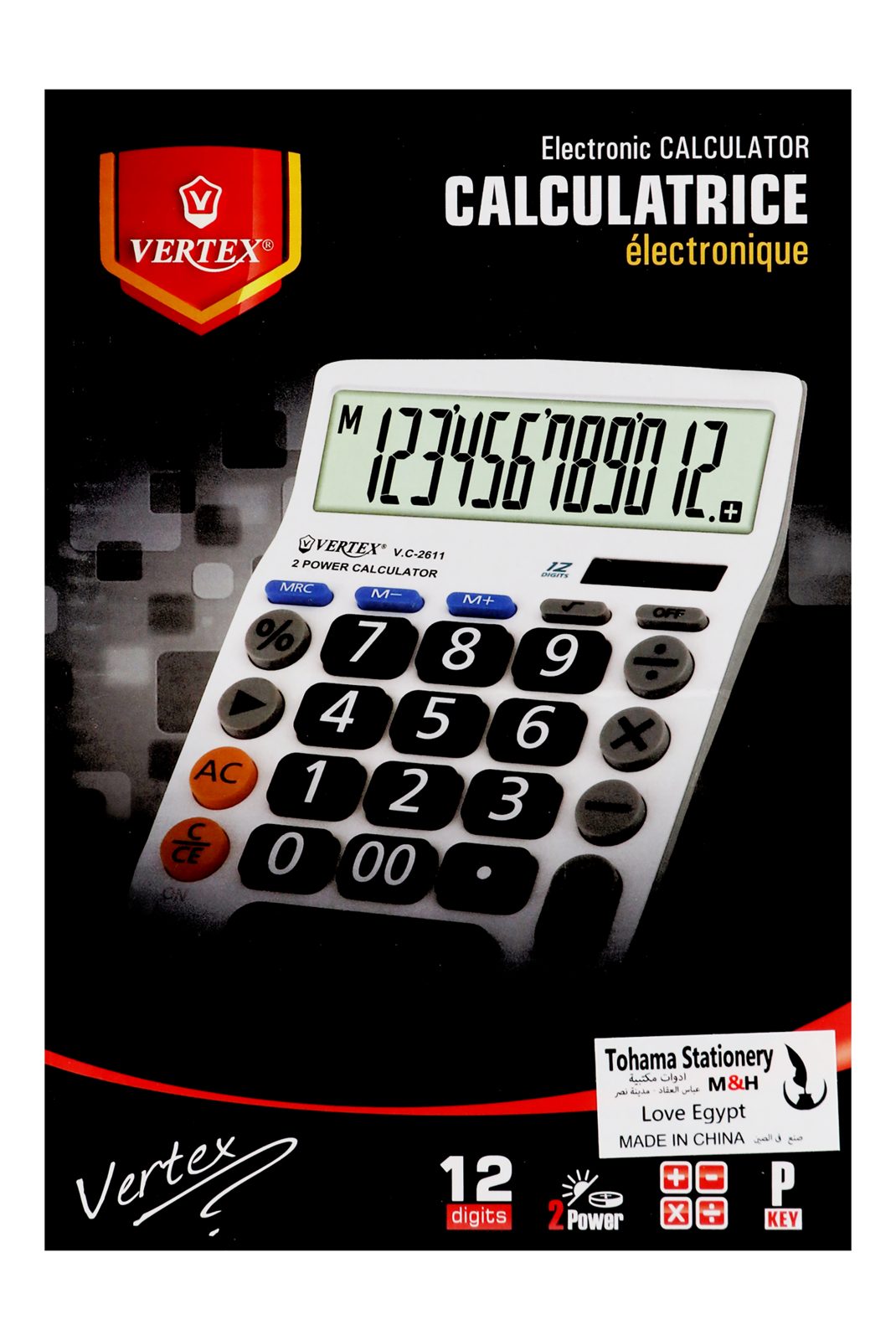 Vertex 12-Digit Calculator – Medium, VC-2611