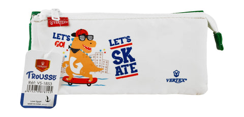Vertex Plastic Pencil Case – 3 Compartments, VS-1853