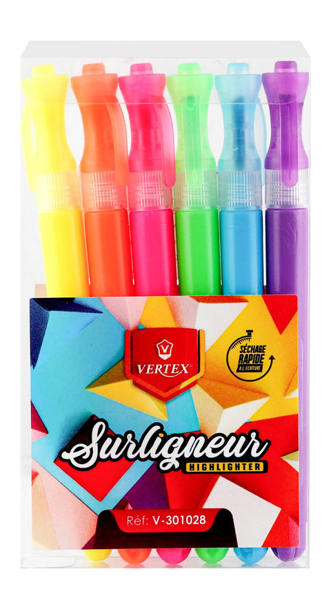 Vertex Neon Highlighter Set – 6 Colors