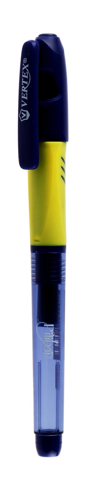 Vertex Long Fountain Pen + Ink Cartridge – Blue