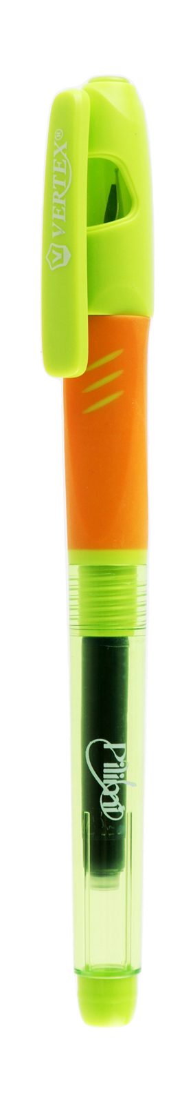 Vertex Long Fountain Pen + Ink Cartridge – Blue