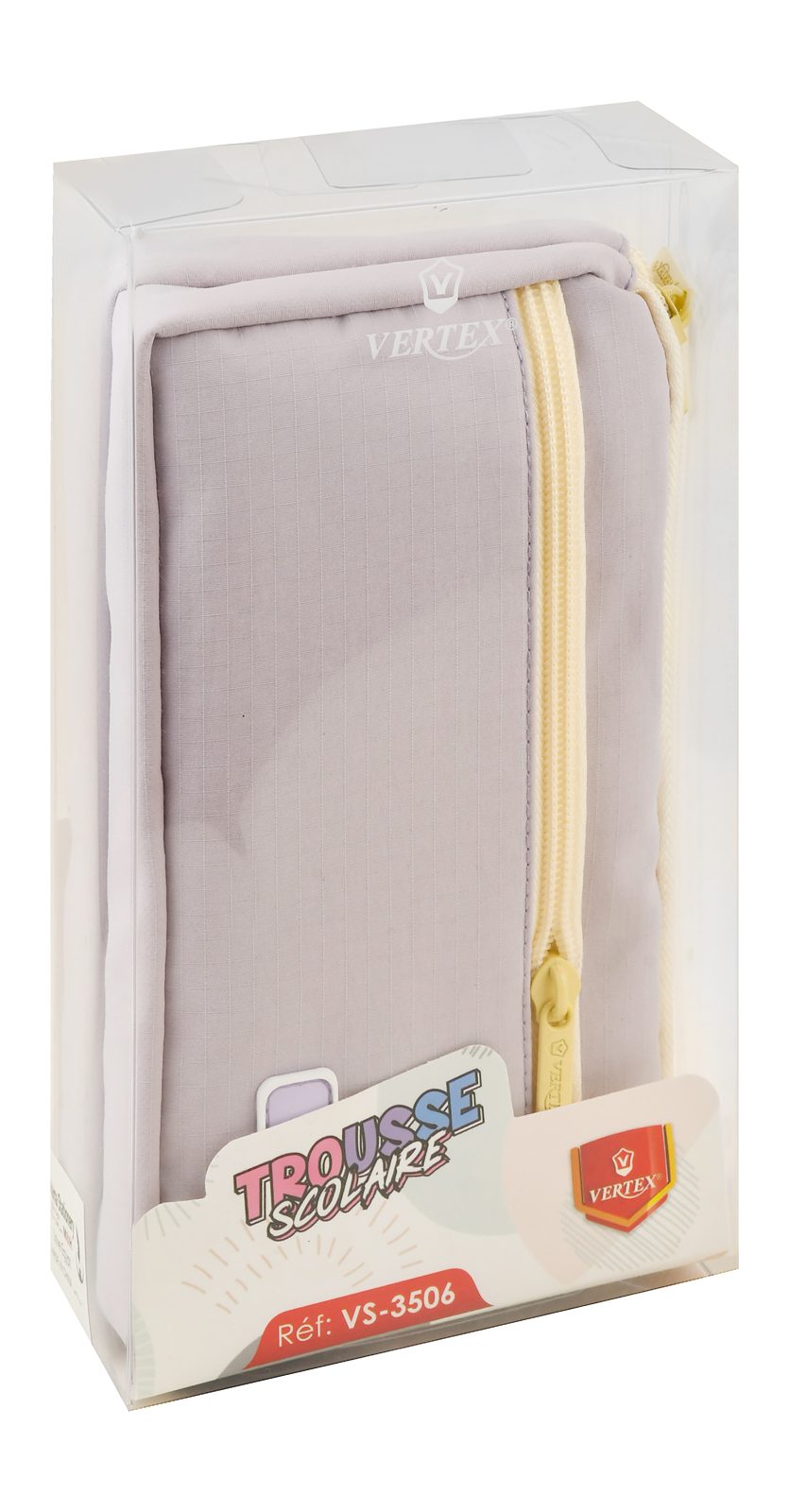 Vertex Fabric Pencil Case – 3 Zippers, VS-3506