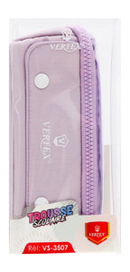 Vertex Zipper Fabric Pencil Case + 2 Snap Pockets, VS-3507