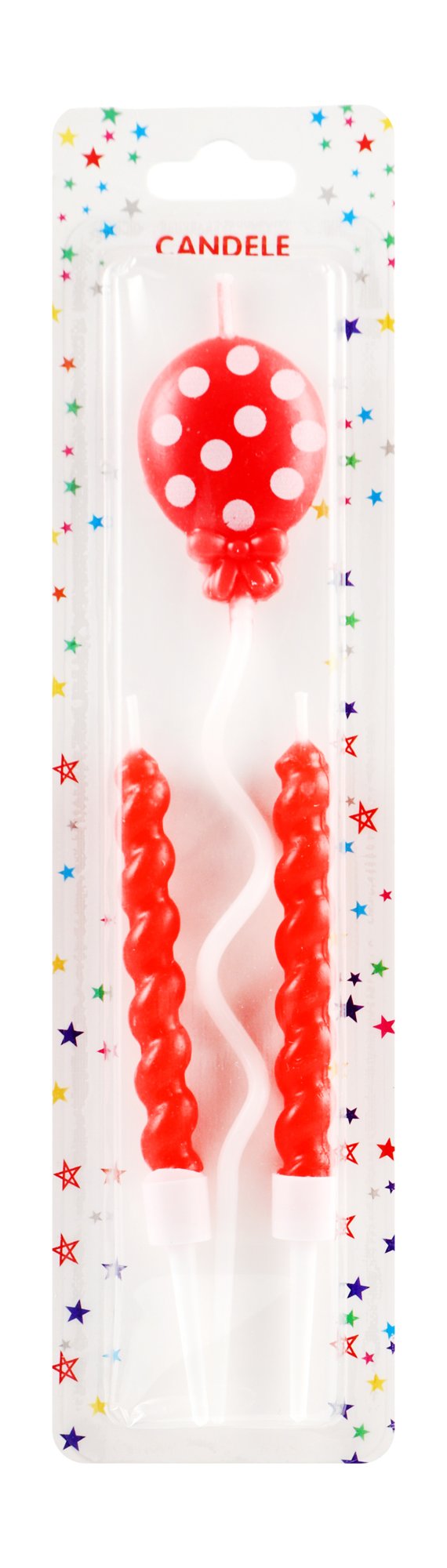 Red Balloon Shaped Birthday Candles