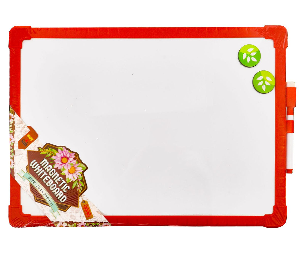 Premium Kids Whiteboard 25 × 35 cm – Colored Plastic Frame