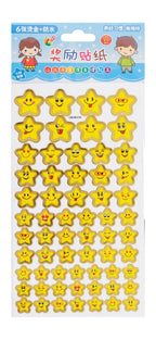 Al Moaalam Yellow Star Shaped Smiley Stickers