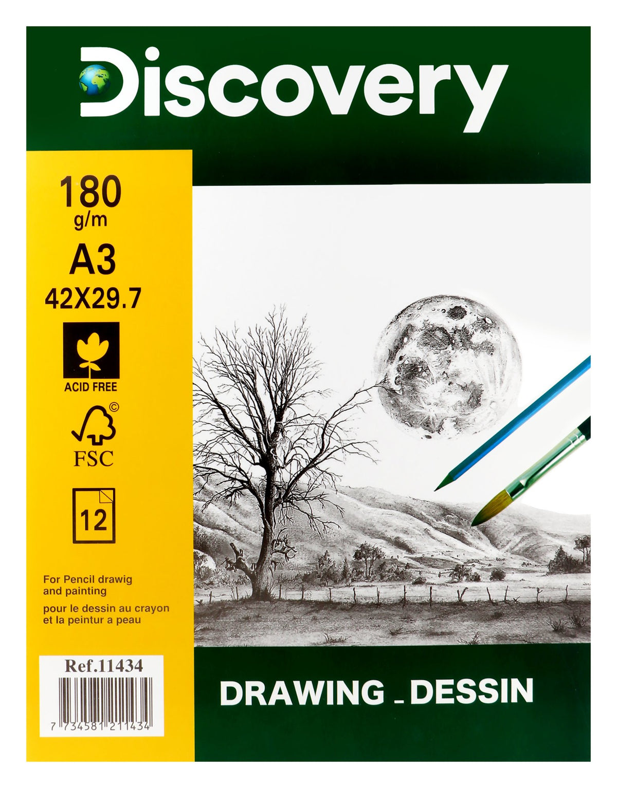 Discovery A3 Sketch Pad – 12 Sheets