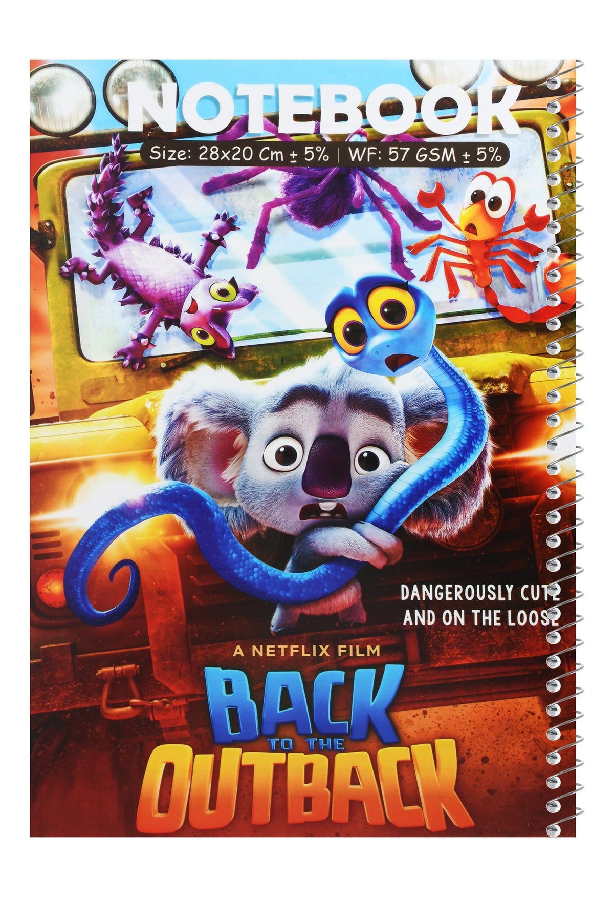 Spider-Man A4 Red & Blue Spiral Single Lined Notebook – 80 Sheets