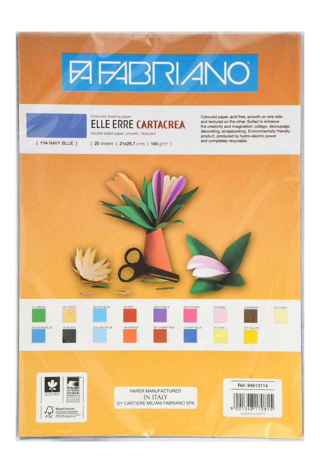 Fabriano Colored Paper A4 – 180 gsm, No. 114