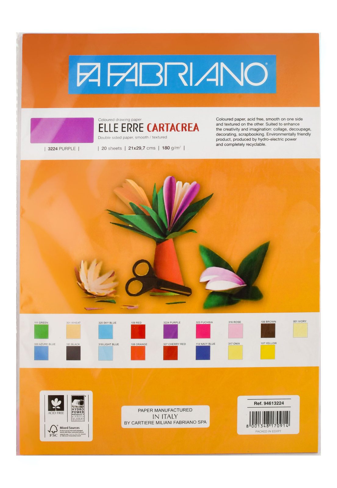 Fabriano Colored Paper A4 – 180 gsm, No. 224