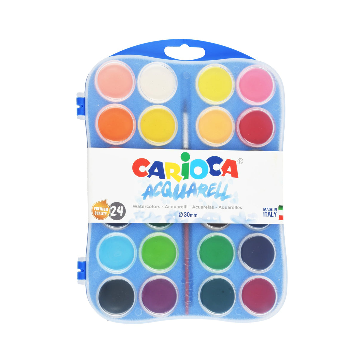 Carioca Watercolour Set – 24 Colours with 2 Brushes