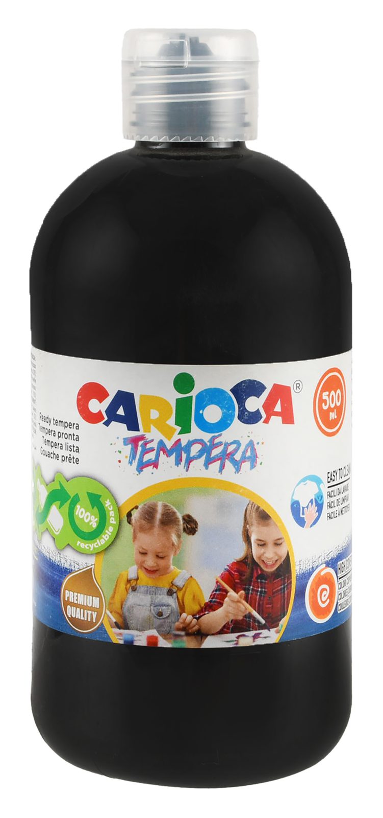 Carioca Gouache Paint Jar 500 ml – Black