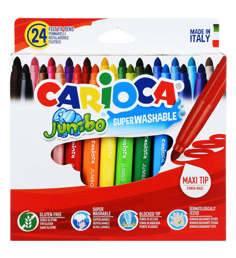 Carioca Jumbo Felt-Tip Markers – 24 Colors