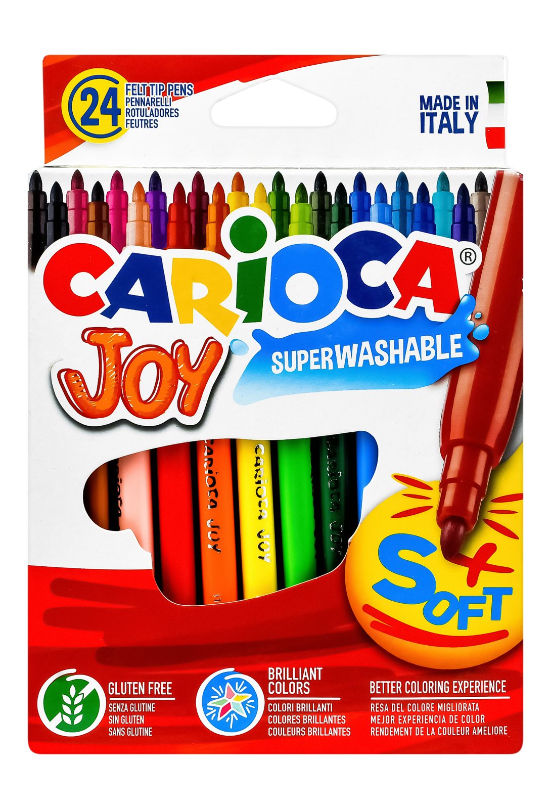Carioca Felt-Tip Markers – 24 Colors
