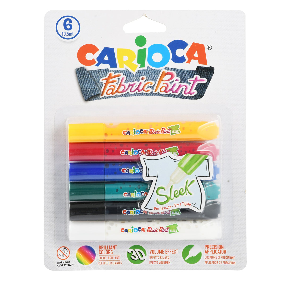 Fabric 6mm Assorted Ink Maxi Tip Permanent Textile Markers (3+ Years)