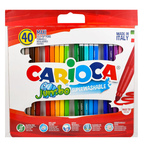 Carioca Felt-Tip Markers – 40 Colors