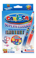 Carioca Dual-Color Felt Markers – 12 Pens, 24 Colors