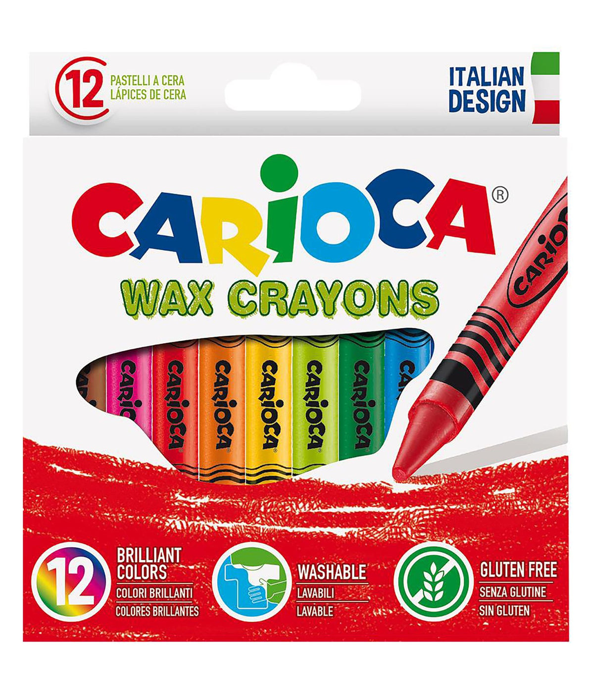 Carioca Assorted Wax Crayons
