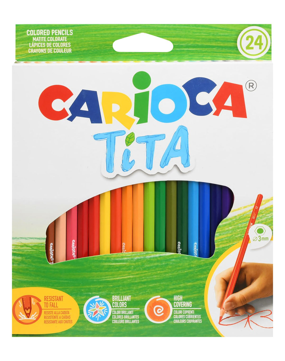 Carioca Wooden Colored Pencils – 24 Colors