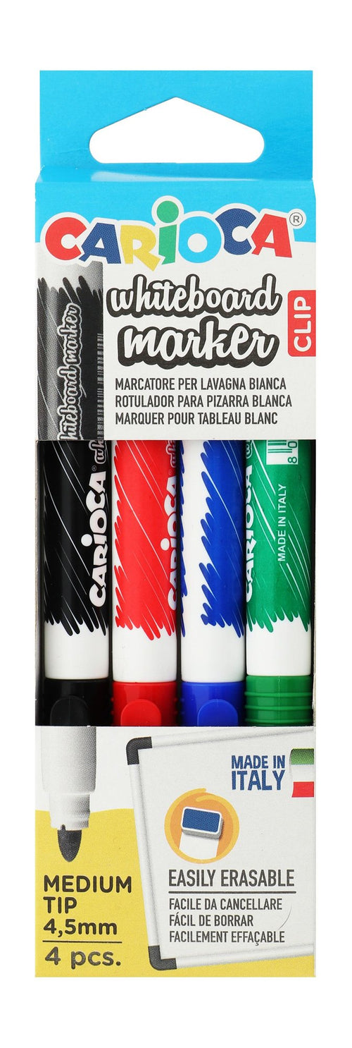Carioca 4.5mm Assorted Ink Medium Tip Whiteboard Markers